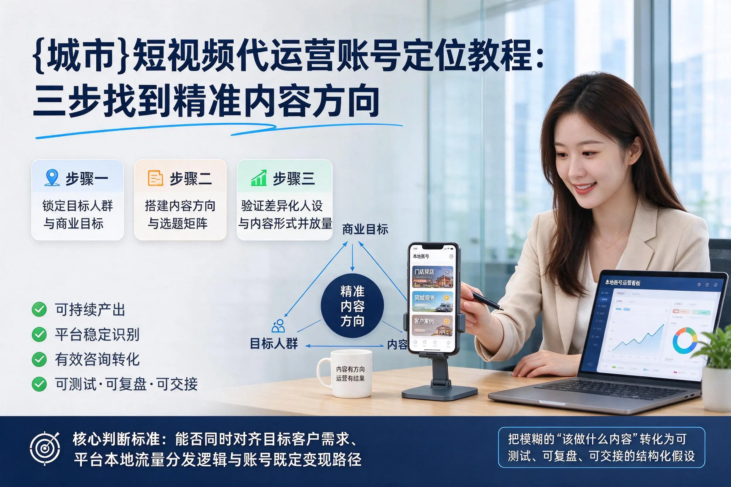 汉中短视频代运营账号定位教程：三步找到精准内容方向
