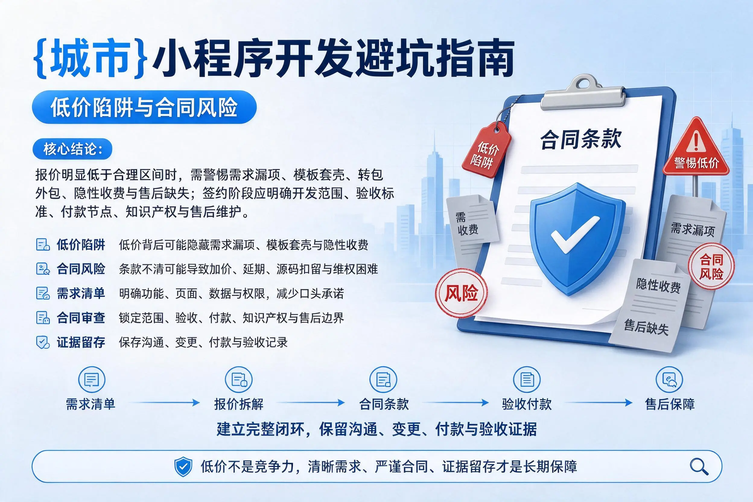 汉中小程序开发避坑指南:低价陷阱与合同风险