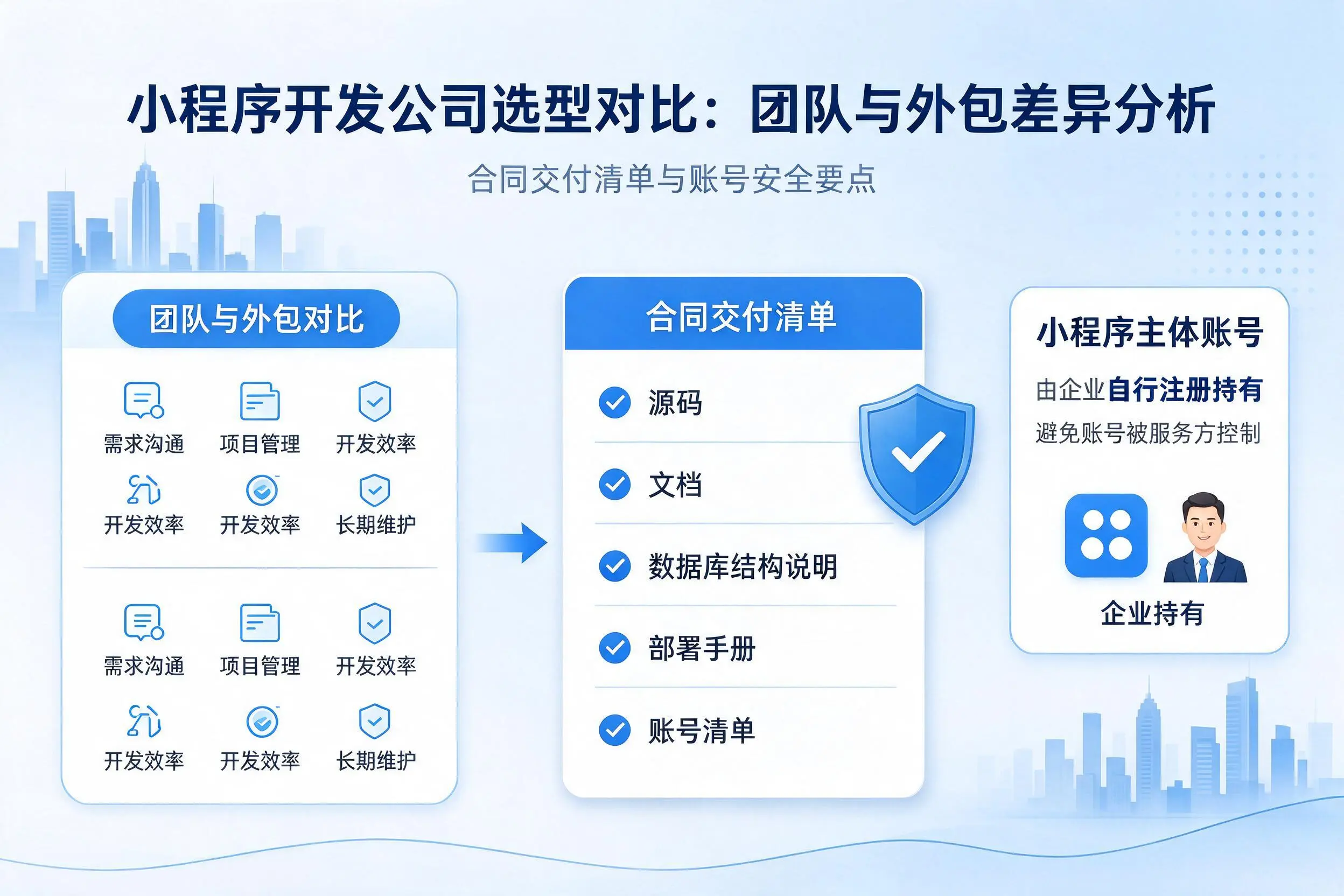 汉中小程序开发公司选型对比：团队与外包差异分析