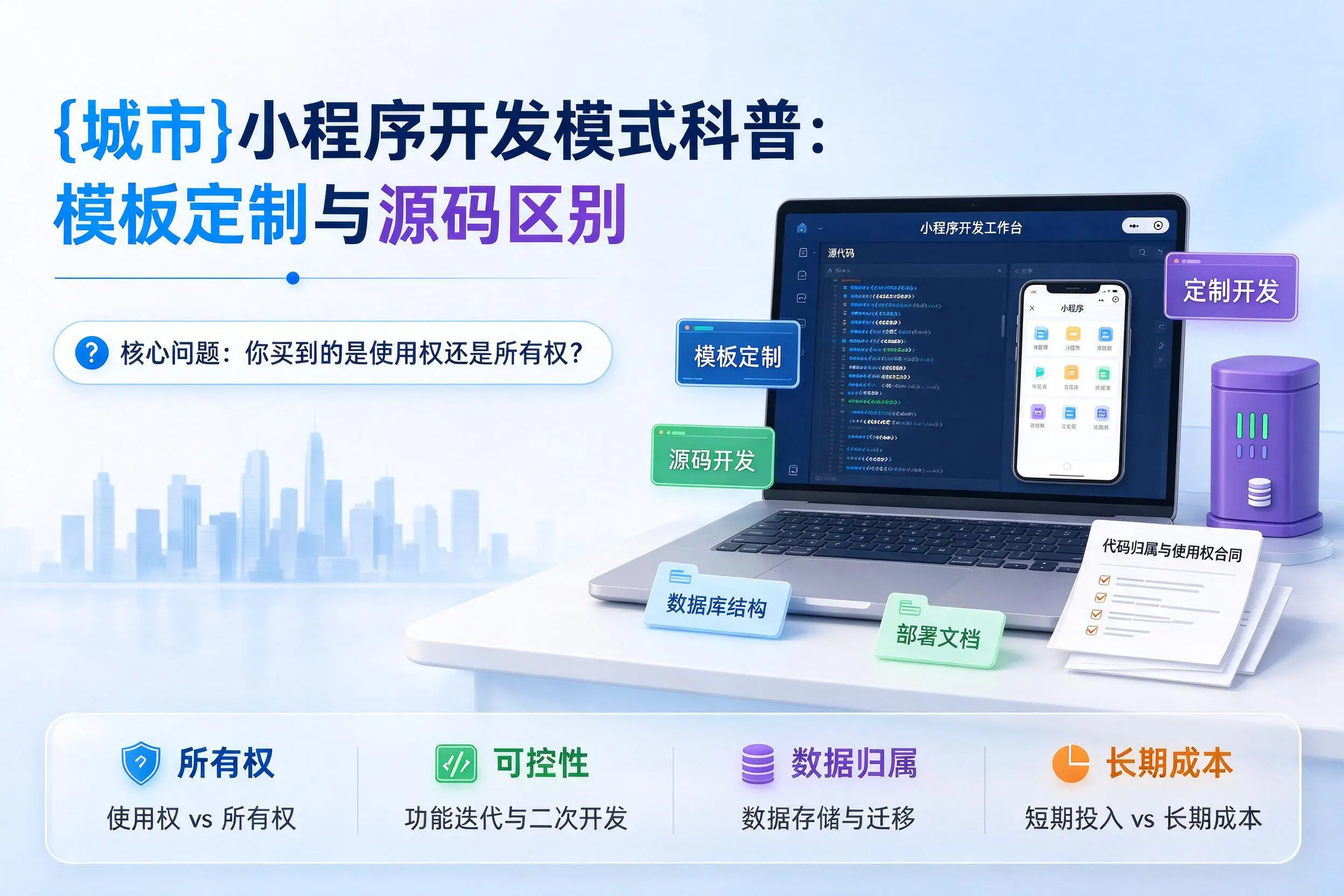 汉中小程序开发模式科普：模板定制与源码区别
