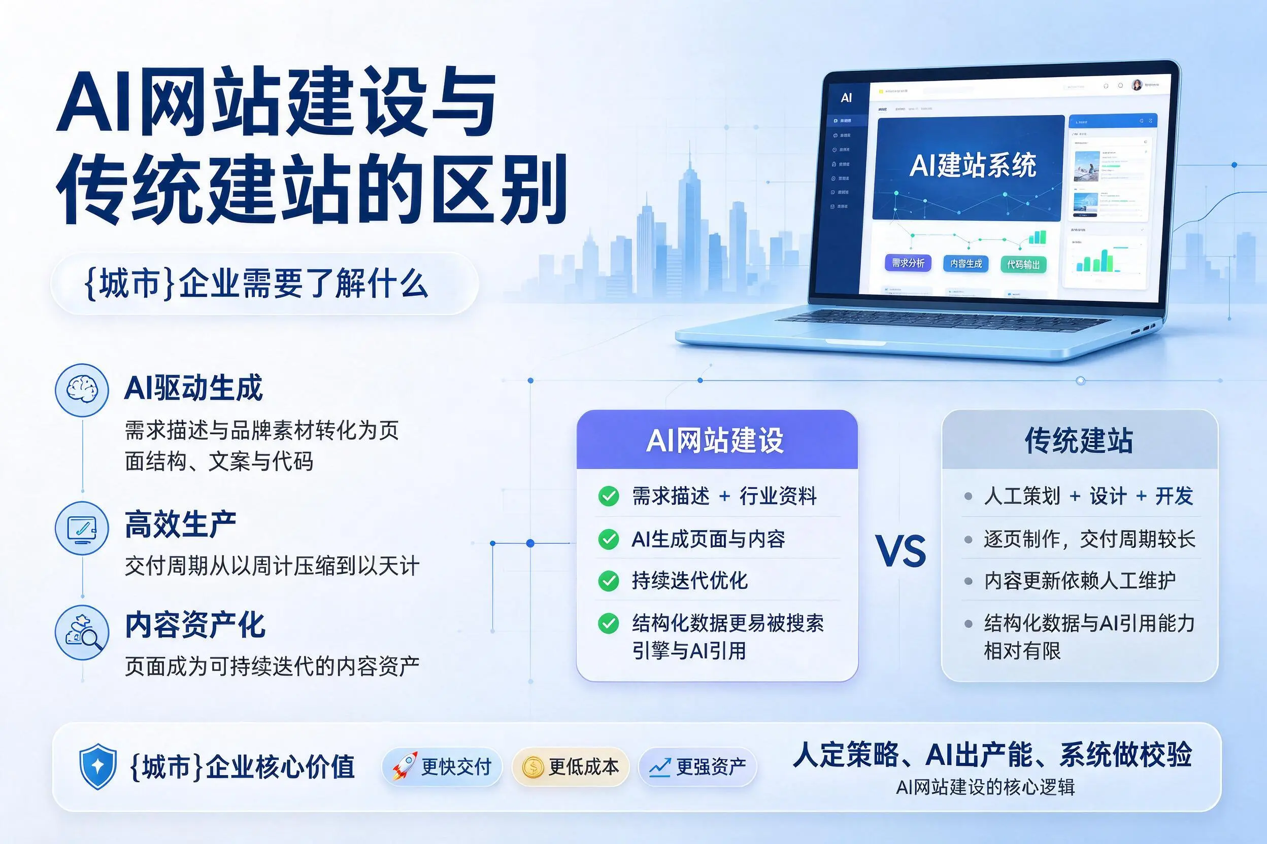 AI网站建设与传统建站的区别,汉中企业需要了解什么