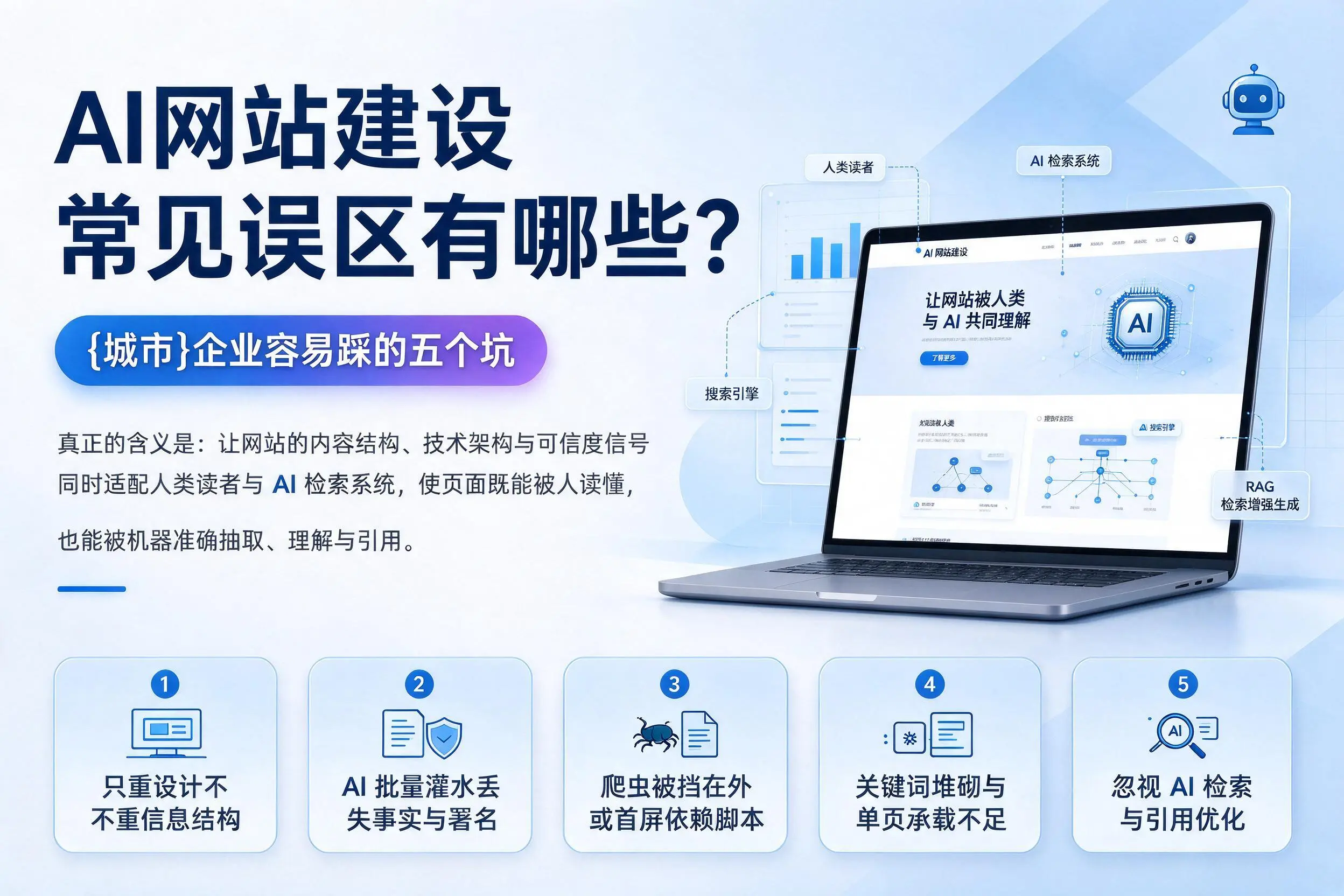 AI网站建设常见误区有哪些？汉中企业容易踩的五个坑