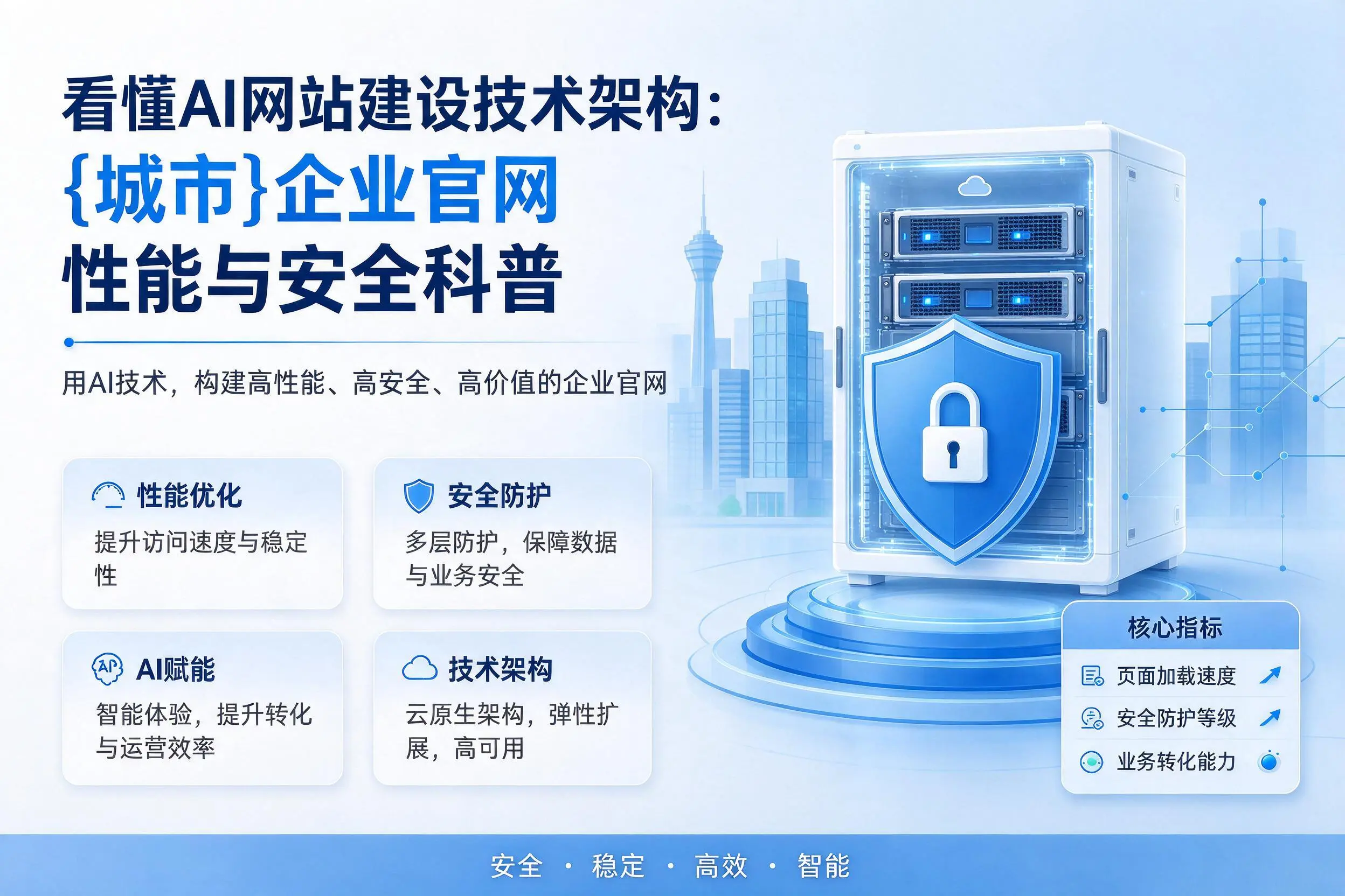 看懂AI网站建设技术架构：汉中企业官网性能与安全科普