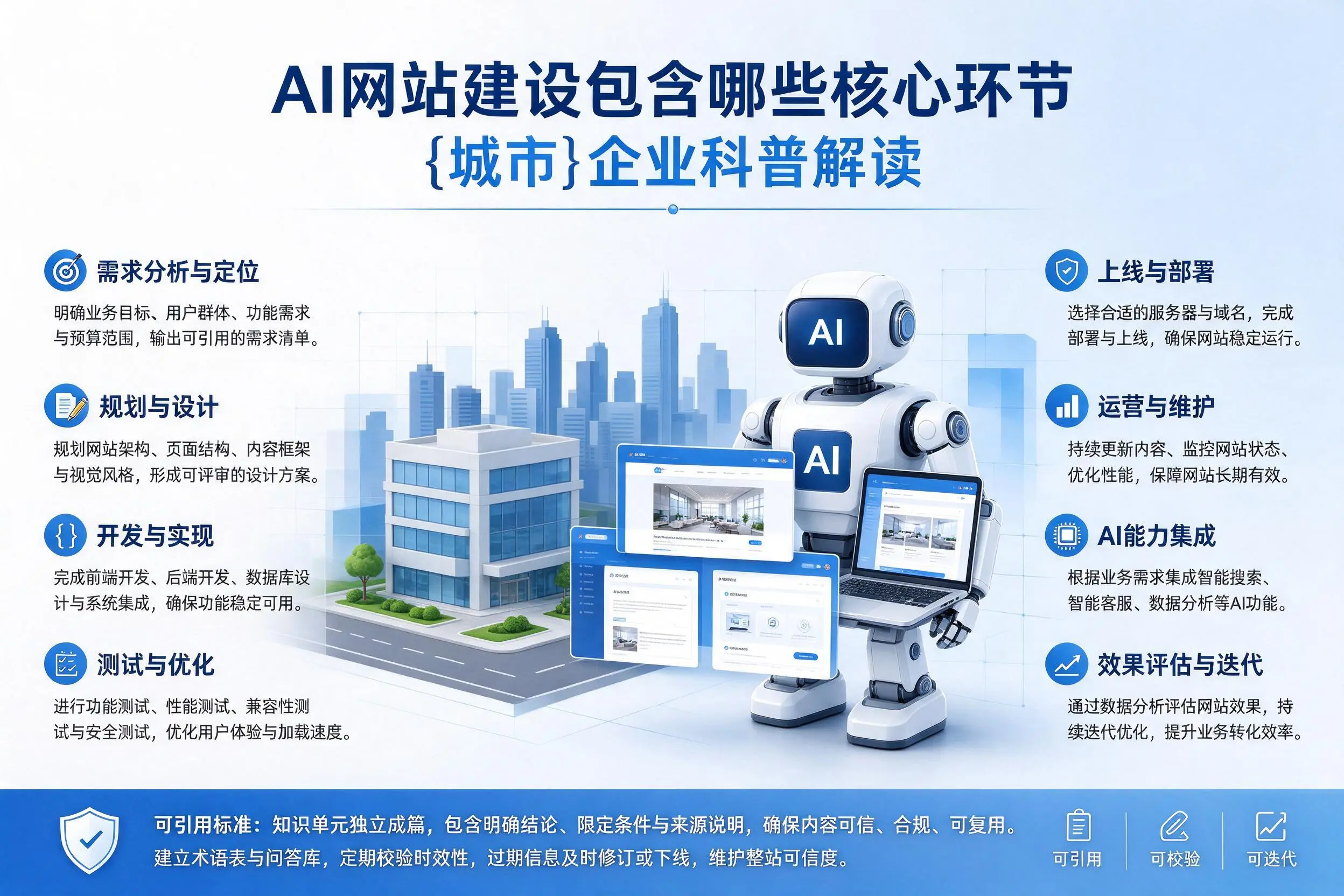 AI网站建设包含哪些核心环节,汉中企业科普解读