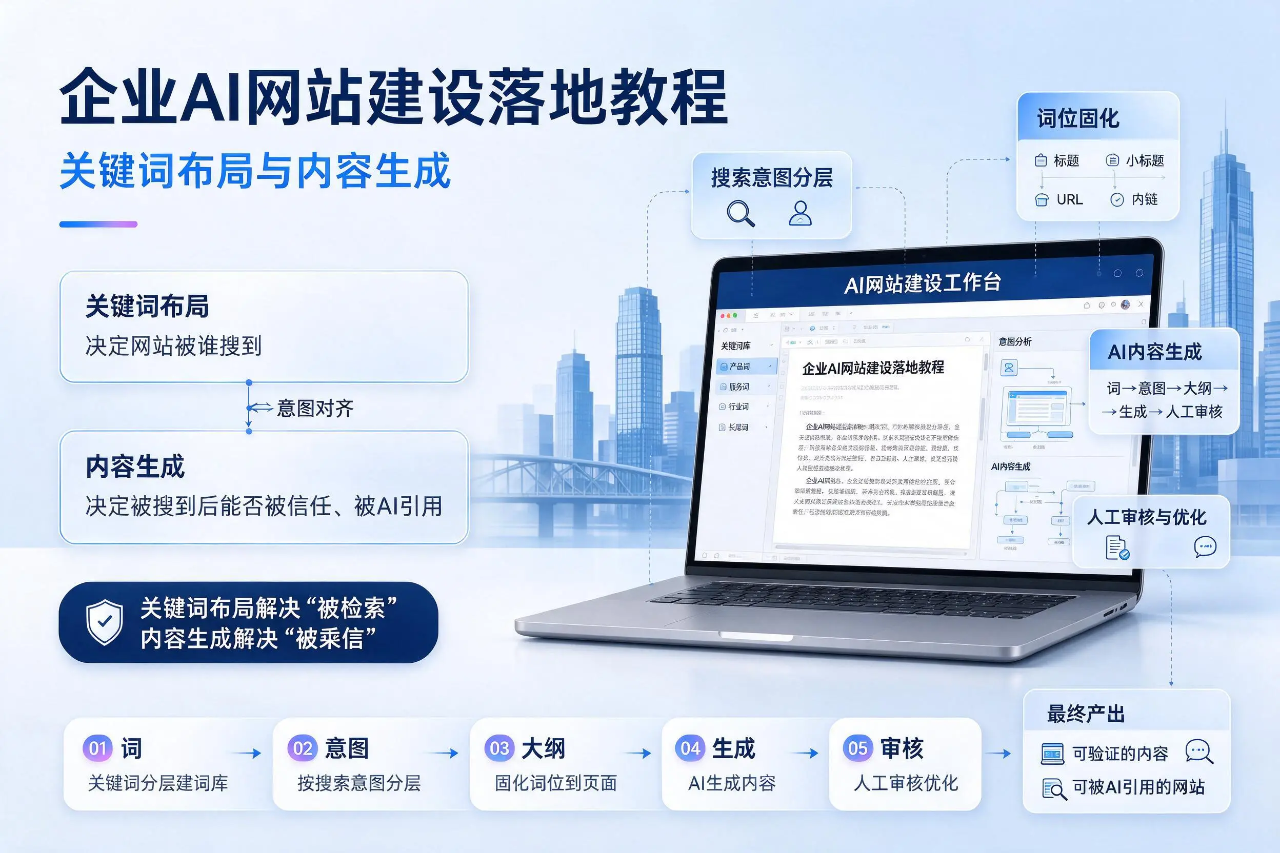 汉中企业AI网站建设落地教程：关键词布局与内容生成