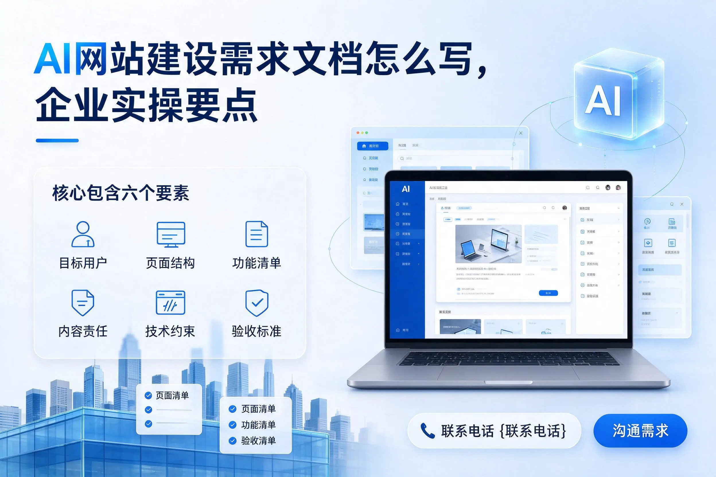 AI网站建设需求文档怎么写，汉中企业实操要点